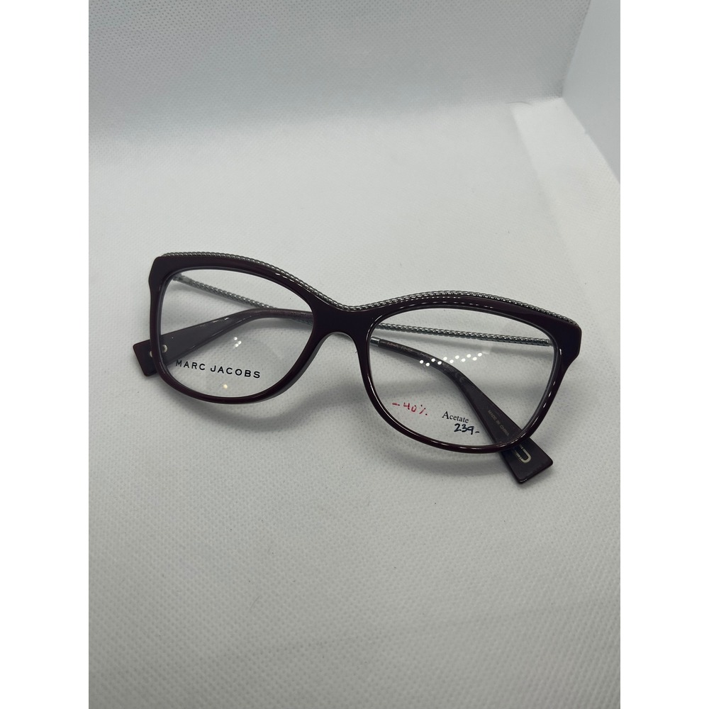 Marc Jacobs 167 Designer Eyeglass Frames Women's Burgundy Silver Accent‎